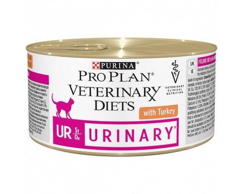 Purina Pro Plan Veterinary Diets для взрослых кошек при болезни нижних отделов мочевыводящих путей, с индейкой