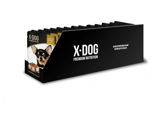 X-DOG влажный корм с курицей в соусе для собак 85 г