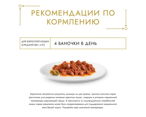 Gourmet  Голд влажный корм Кусочки в соусе для кошек, с уткой и оливками в соусе