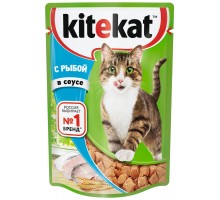 Kitekat влажный корм для кошек, с рыбой в соусе