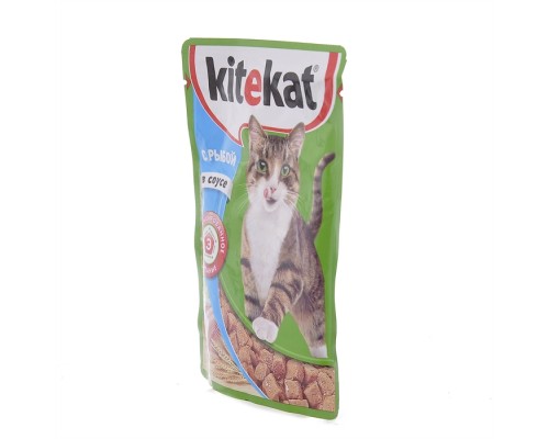 Kitekat влажный корм для кошек, с рыбой в соусе