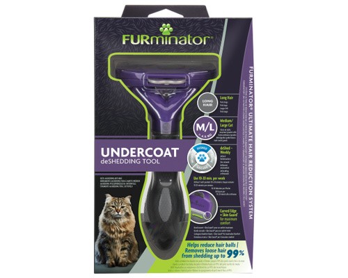 FURminator фурминатор M/L для больших кошек c длинной шерстью 226 г