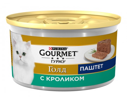 Gourmet влажный корм Gourmet Голд Паштет для кошек, с кроликом