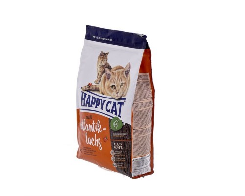 Корм Happy cat для кошек, с атлантическим лососем 1,4 кг