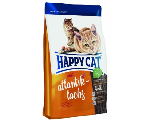 Корм Happy cat для кошек, с атлантическим лососем 4 кг