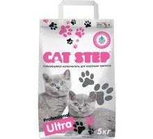 Cat step комкующийся бентонитовый наполнитель Cat Step Professional Ultra 5 кг