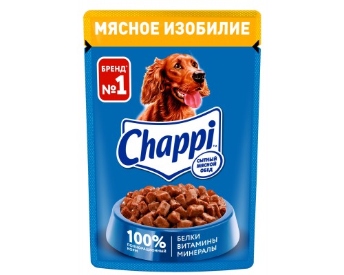 Chappi влажный корм для собак "Мясное изобилие" 85 г