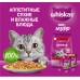 Whiskas набор кормов для кошек (сухой корм 1,9кг и паучи, два вкуса, паучи "желе" 14шт х 75г) 2,95 кг