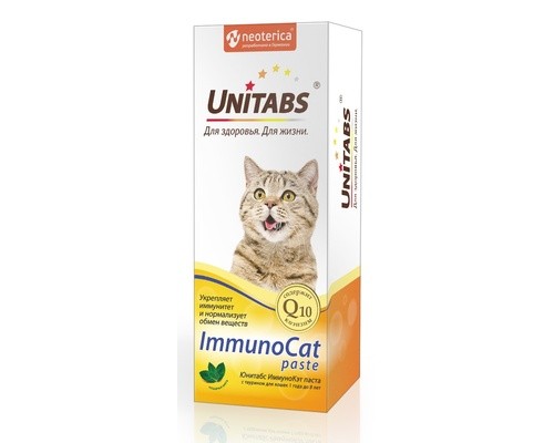 Unitabs витамины ImmunoCat с Q10 паста для кошек, 120мл 140 г