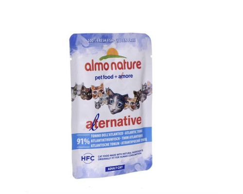 Almo Nature (консервы) паучи для кошек "Атлантический тунец" 91% мяса