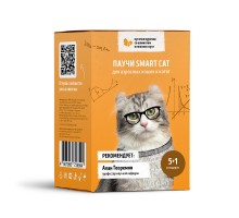 Smart Cat набор паучей 5+1 для взрослых кошек и котят: кусочки курочки со шпинатом в нежном соусе