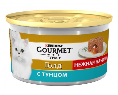 Gourmet влажный корм Gourmet Голд Нежная начинка для кошек, с тунцом