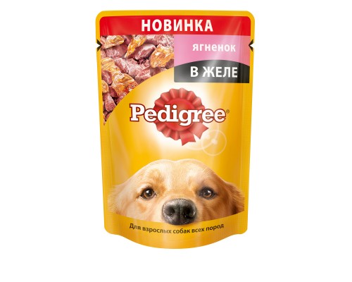 Pedigree паучи для собак ягненок в желе 100 г