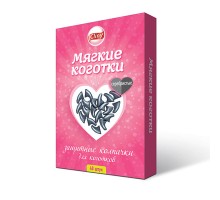 Cliny колпачки на когти для кошек "Мягкие коготки", серебристые 40 шт