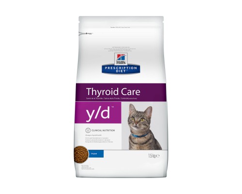 Hill's Prescription Diet y/d Thyroid Care сухой диетический, для кошек при заболеваниях щитовидной железы