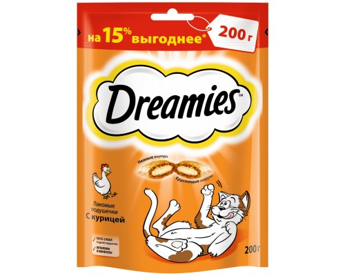 Dreamies лакомые подушечки с курицей 140 г