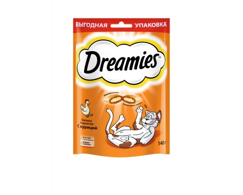 Dreamies лакомые подушечки с курицей 140 г