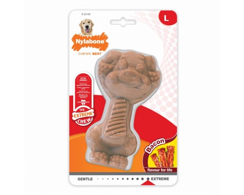 Nylabone косточка-свинка экстра-жесткая, с ароматом бекона L