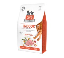 Корм Brit  Care Антистресс: гипоаллергенный, со свежим мясом курицы для взрослых домашних кошек 2 кг