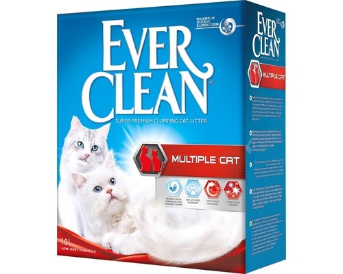 Ever Clean комкующийся наполнитель для нескольких кошек в доме 10 л