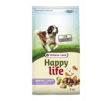 Корм Happy Life (Versele-Laga) для пожилых собак с курицей, контроль веса 15 кг