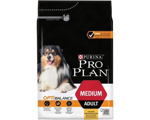 Корм Purina Pro Plan для взрослых собак средних пород, с высоким содержанием курицы 14 кг