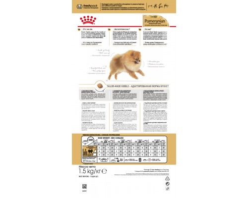 Корм Royal Canin для взрослого померанского шпица,  1,5 кг