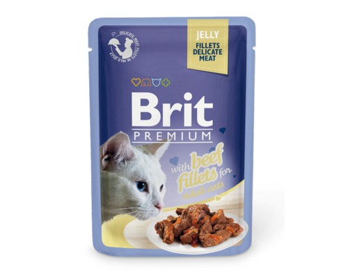 Brit паучи Premium для кошек: кусочки в желе из филе лосося