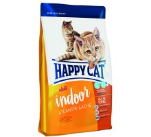 Корм Happy cat сухой корм для кошек Happy Cat "Эдалт ИНДОР" c атлантическим лососем ФитВелл 1,4 кг