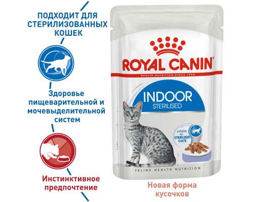 Royal Canin кусочки в желе для домашних кошек 1-7лет