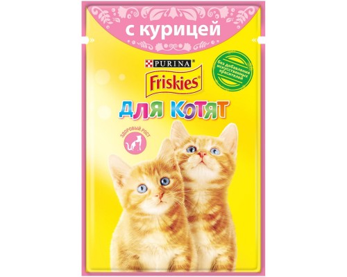 Friskies влажный корм для котят, с курицей в подливе