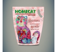 Homecat наполнитель силикагелевый наполнитель с ароматом розы для кошачьих туалетов, 3,8 л. 1,63 кг