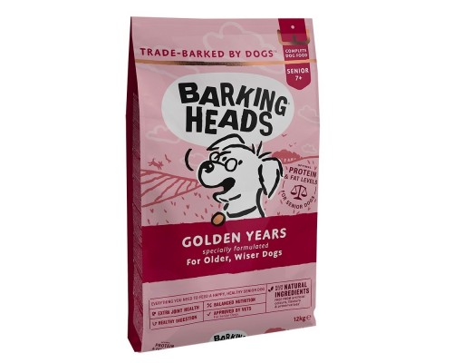 Корм Barking Heads корм для собак старше 7 лет, с курицей и рисом "Золотые годы" 12 кг