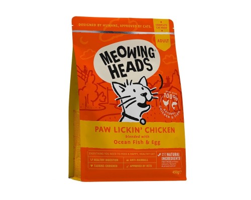 Корм Barking Heads для взрослых кошек, с курицей и рисом "Куриное наслаждение" 450 г