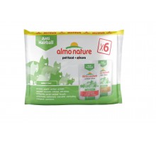 Almo Nature (консервы) набор паучей для вывода шерсти, с говядиной и курицей, 6шт.