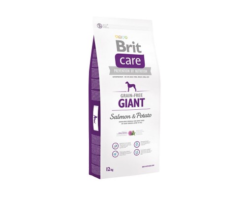 Корм Brit  Care беззерновой, для взрослых собак гигантских пород (более 45 кг), с лососем и картофелем 3 кг