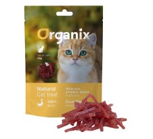 ORGANIX лакомства для кошек "Нежная нарезка утиного филе" 50 г