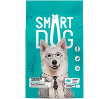 Корм Smart Dog для взрослых собак крупных пород, три вида мяса с ягнёнком, лососем, индейкой 12 кг