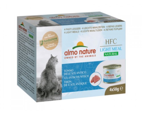 Almo Nature (консервы) набор низкокалорийных консервов для кошек (4 шт. по 50 гр) с атлантическим тунцом