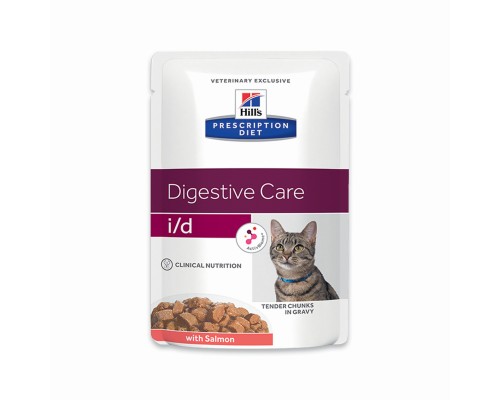 Hill's вет.консервы  Prescription Diet i/d Digestive Care влажный диетический корм для кошек при расстройствах пищеварения, ЖКТ, с лососем