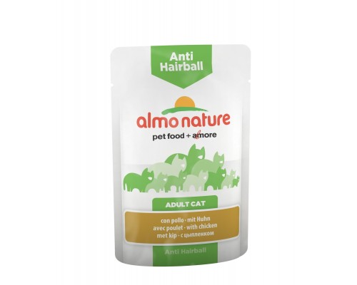 Almo Nature (консервы) паучи с курицей для вывода шерсти у кошек