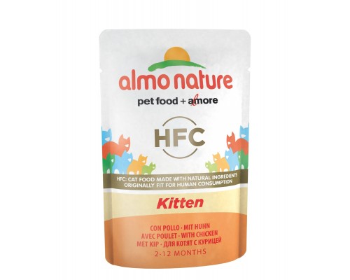 Almo Nature (консервы) паучи для котят, с курицей 55 г