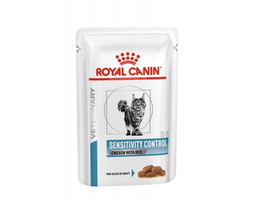 Royal Canin (вет. паучи) кусочки в соусе для кошек с пищевой аллергией, c курицей