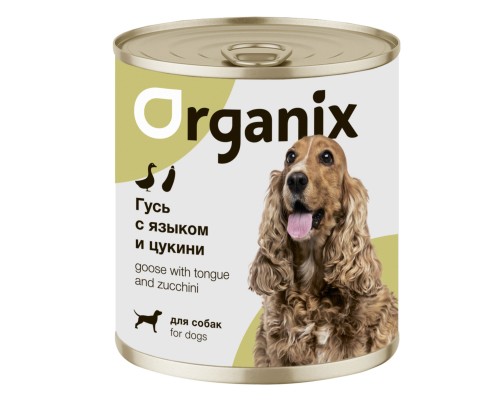 Organix консервы для собак Рагу из гуся с языком и цуккини 100 г