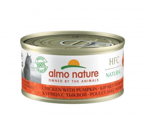 Almo Nature (консервы) консервы для кошек с курицей и тыквой, 75% мяса