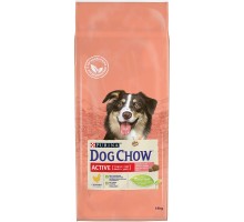 Корм Dog Chow для взрослых активных собак, с курицей 14 кг