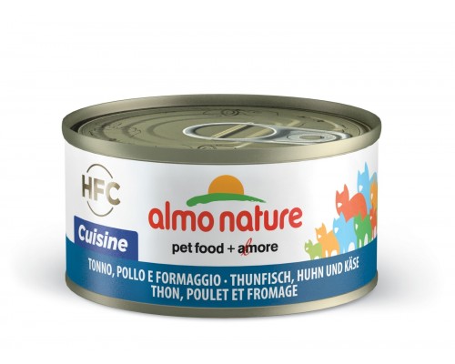 Almo Nature (консервы) консервы для кошек с тунцом, курицей и сыром, 75% мяса