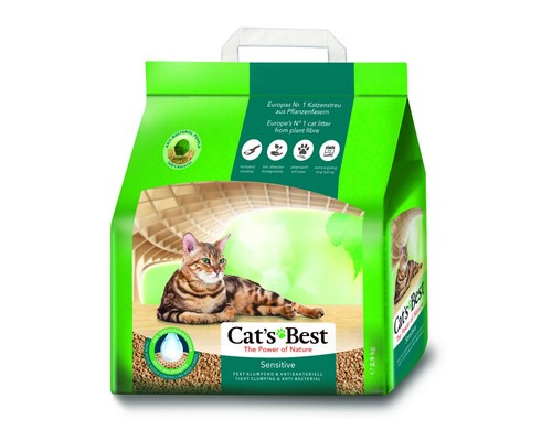 Cat's Best комкующийся древесный наполнитель для кошек и котят, 8л 2,9 кг