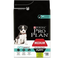 Корм Purina Pro Plan для щенков средних пород с чувствительным пищеварением, с высоким содержанием ягненка