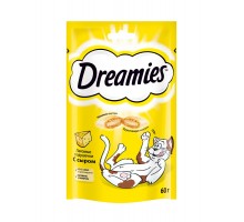 Dreamies лакомство для кошек Dreamies лакомые подушечки с сыром 60 г